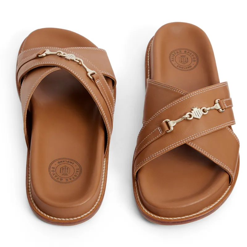 Fairfax and Favor Southwold Ladies Footbed Sandals - Tan-4