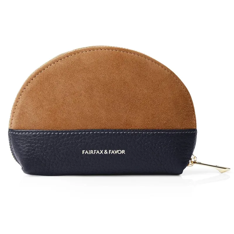 Fairfax and Favor Chiltern Coin Purse - Tan/Navy-1