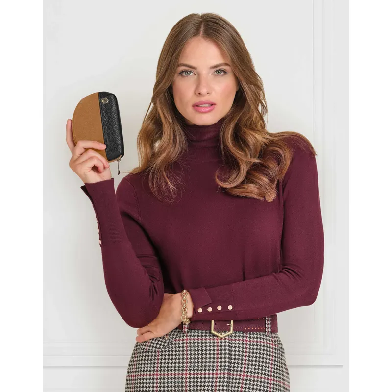 Fairfax and Favor Chiltern Coin Purse - Tan/Navy-2