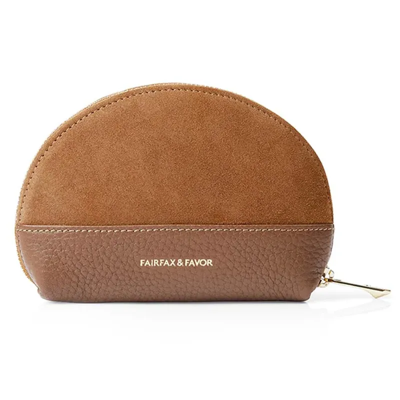 Fairfax and Favor Chiltern Coin Purse - Tan Suede-1