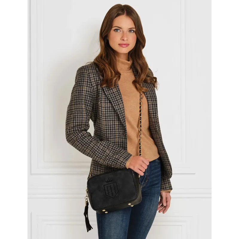 Fairfax and Favor Finsbury Handbag - Black Suede-4