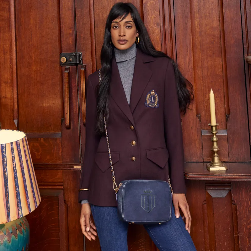 Fairfax and Favor Finsbury Handbag - Stockist Exclusive Ink Suede-4