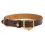 Fairfax and Favor Fitzroy Leather Dog Collar - Mahogany