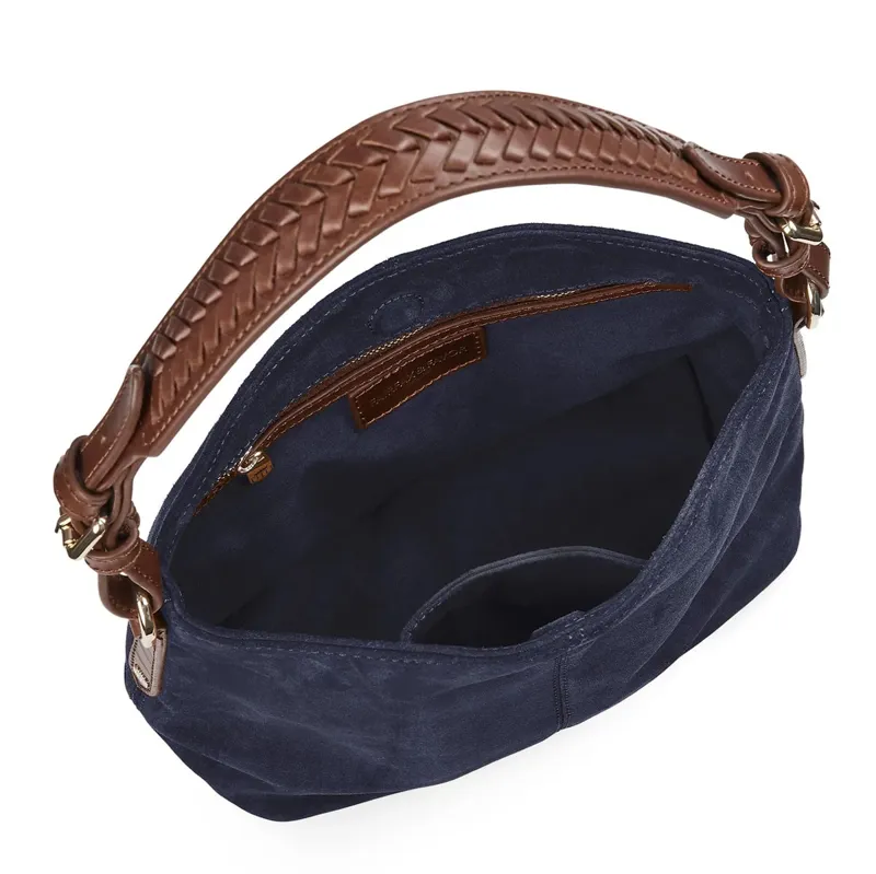 Fairfax and Favor Mini Tetbury Tote Bag - Navy Suede-2