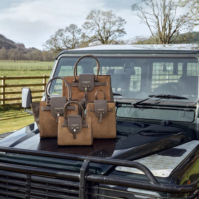 Fairfax and Favor Mini Windsor Handbag - Tan Suede-8