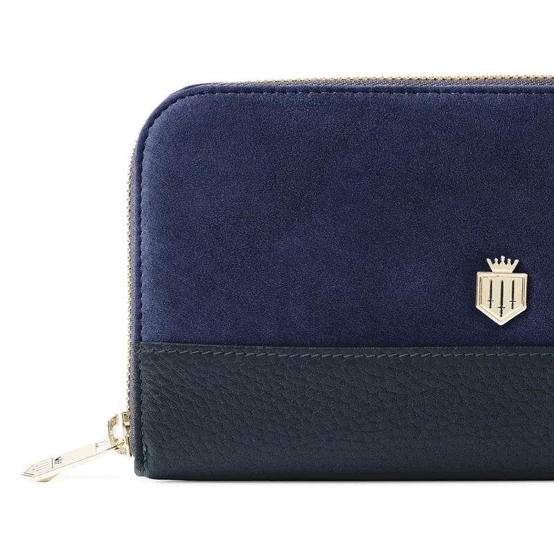 Fairfax and Favor Salisbury Purse - Navy Suede-2