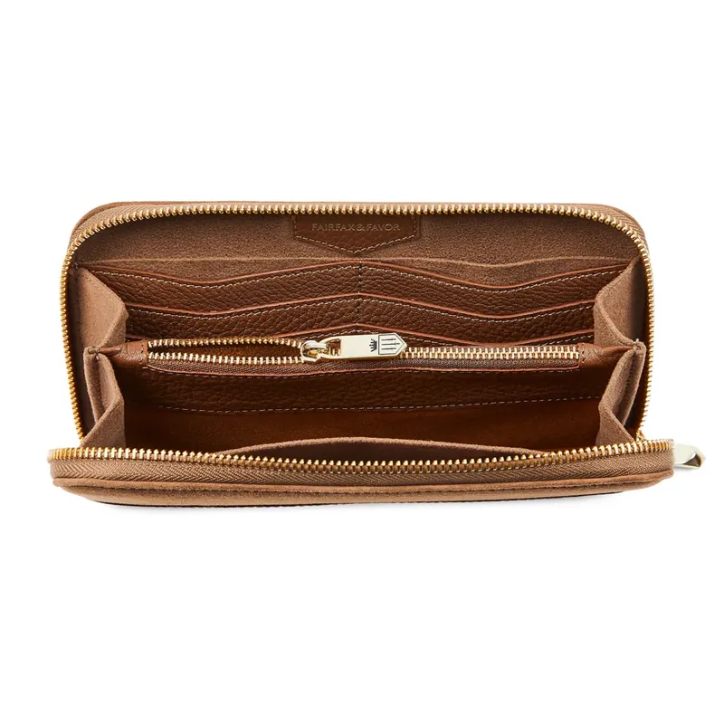 Fairfax and Favor Salisbury Purse - Tan Suede-2