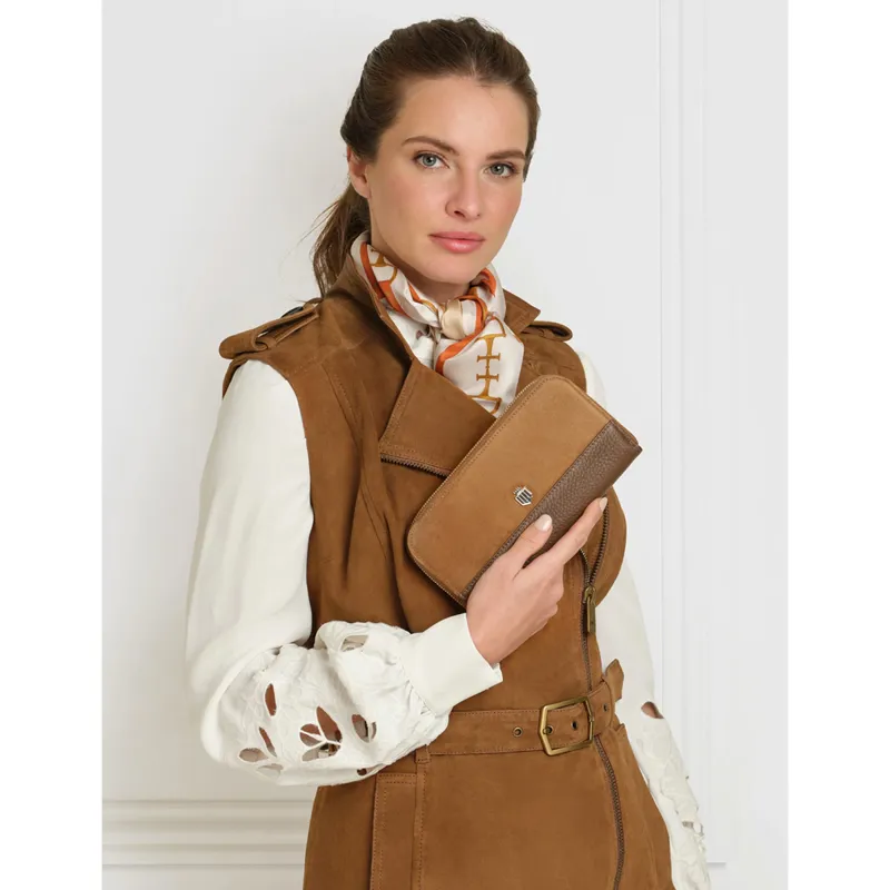 Fairfax and Favor Salisbury Purse - Tan Suede-4