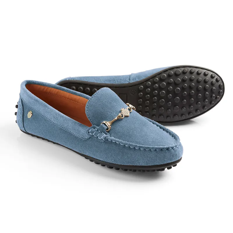 Fairfax and Favor Trinity Ladies Drivers Shoes Cornflower Blue