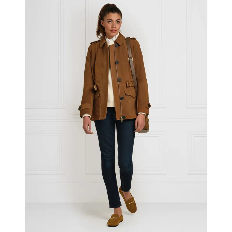 Fairfax and Favor Trinity Ladies Drivers Shoes - Tan Suede-6