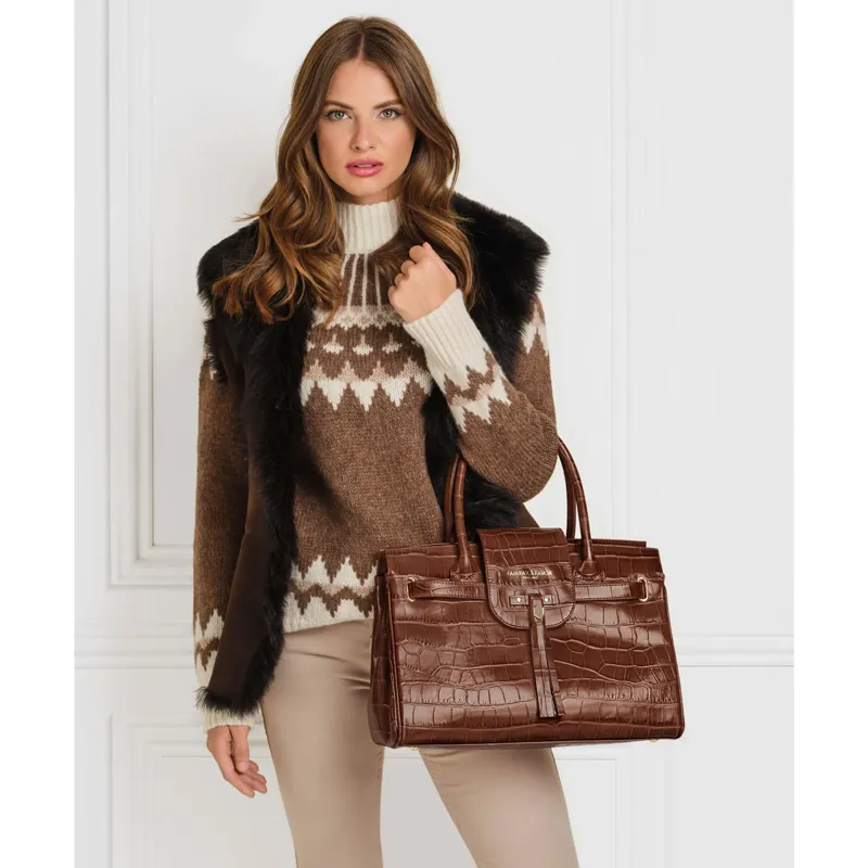 Fairfax and Favor Windsor Handbag - Conker Brown-4