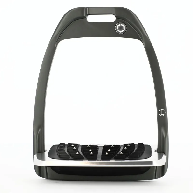 Flex-On Hunter H Ultra Grip Stirrups - Dark Grey/Black/Grey