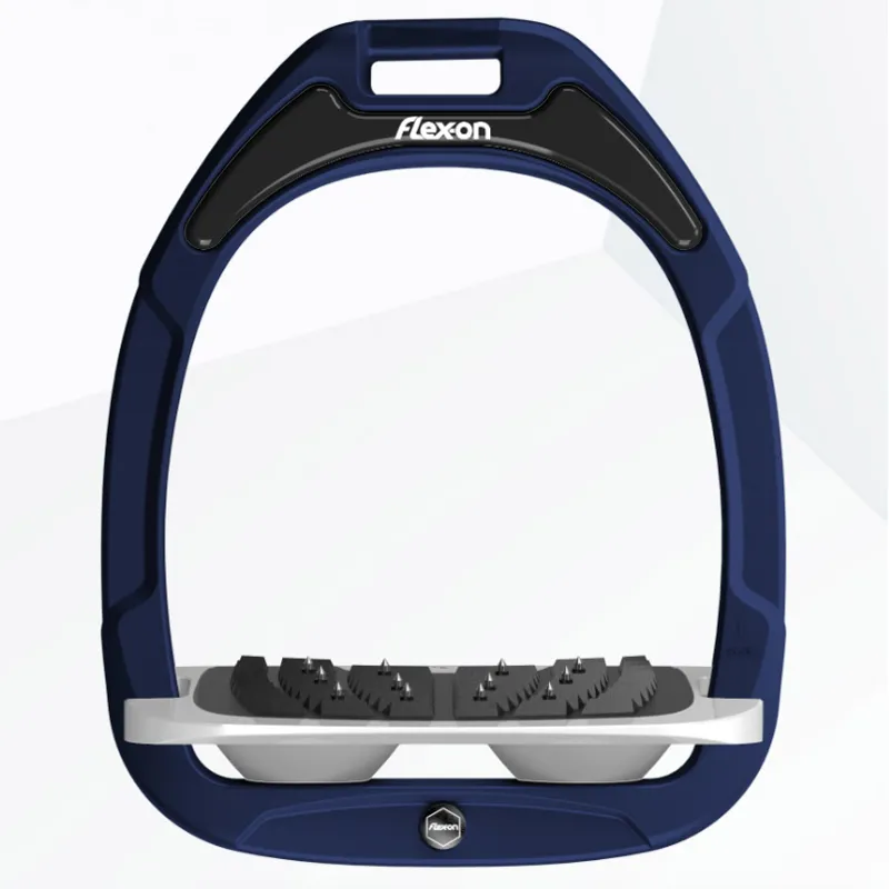 Flex-On Green Composite Ultra Grip Stirrups - Navy/Grey/Grey