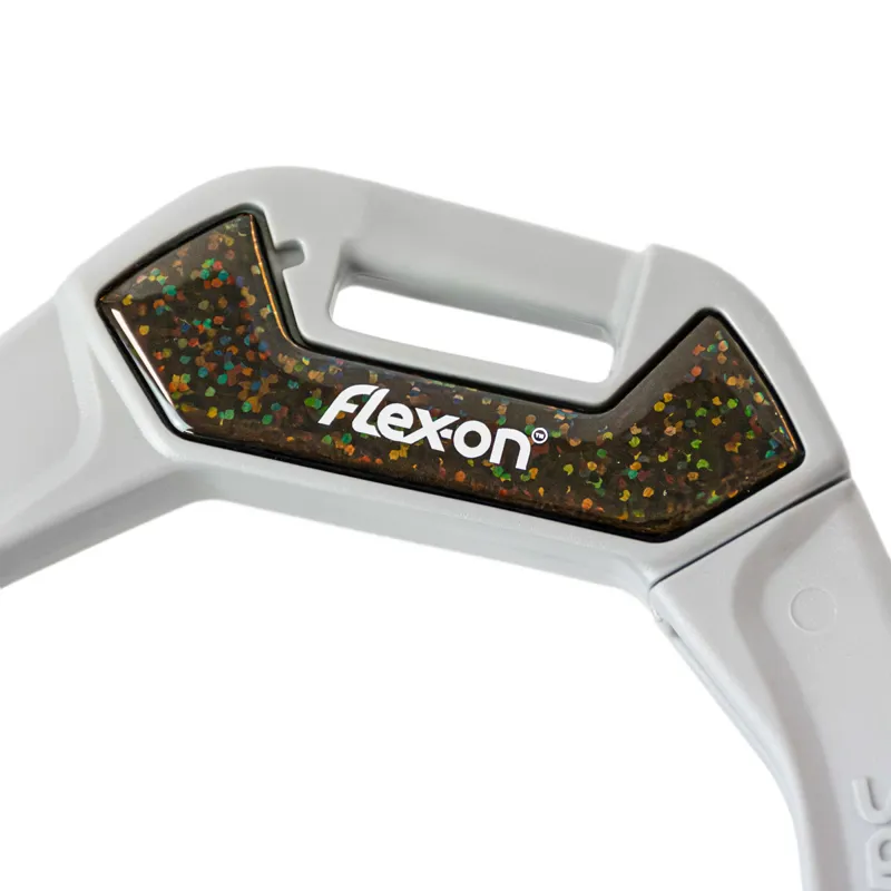 Flex-On Safe-On Ultra Grip Safety Stirrups - Grey/Black/Black/Black Glitter-1