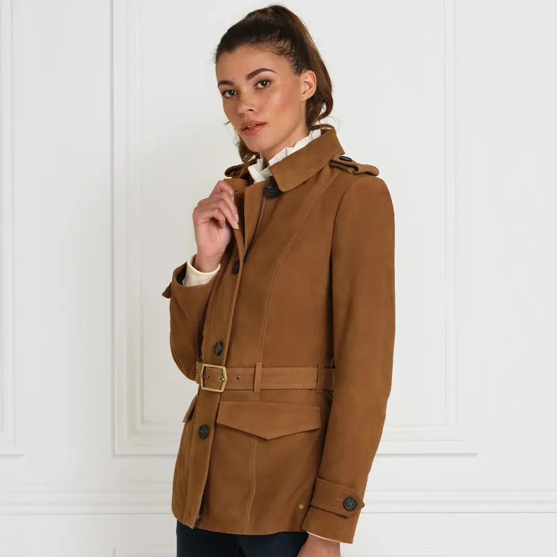 Fairfax and Favor Frances Ladies Jacket - Tan Suede-4