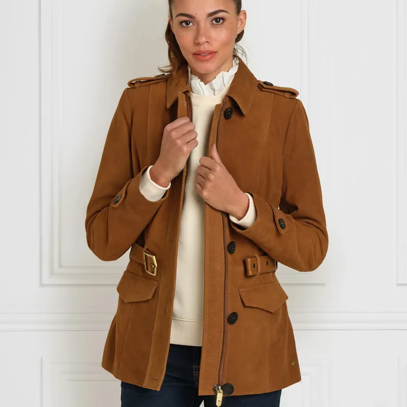 Fairfax and Favor Frances Ladies Jacket - Tan Suede-2