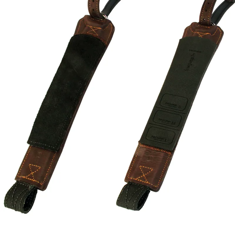 Freejump Pro Grip Stirrup Leathers - Brown-1