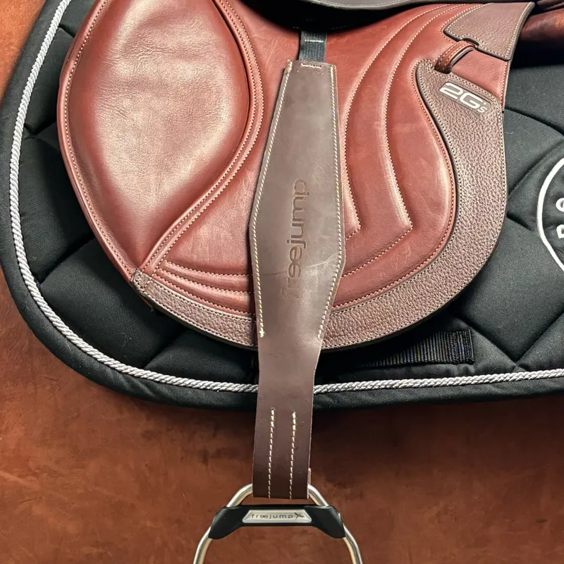 Freejump 4X6 Stirrup Leathers - Brown-2