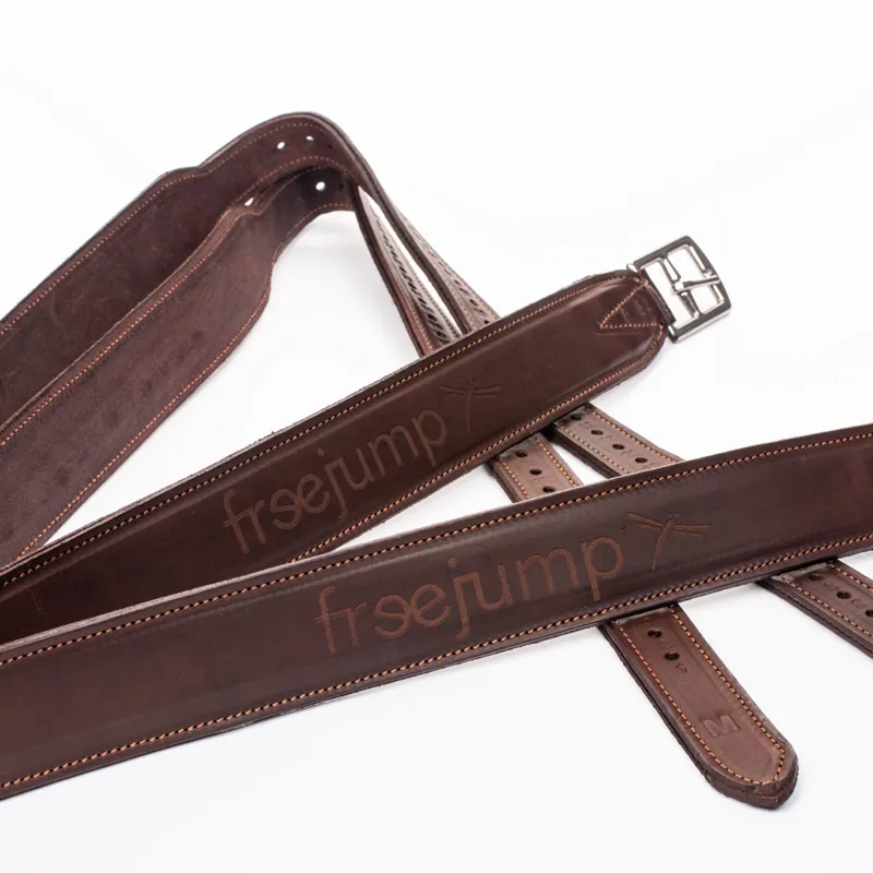 Freejump Classic Wide Stirrup Leathers - Brown-1
