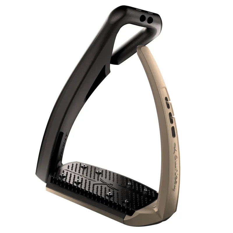 Freejump Soft Up Pro Safety Stirrups - Black/Vanilla
