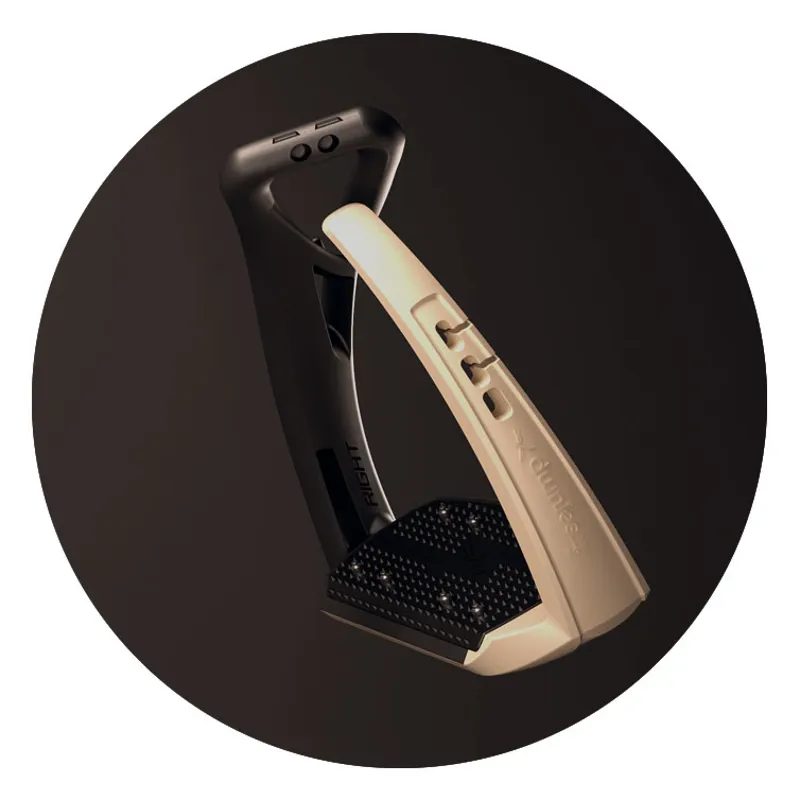 Freejump Soft Up Pro Safety Stirrups - Black/Vanilla-1