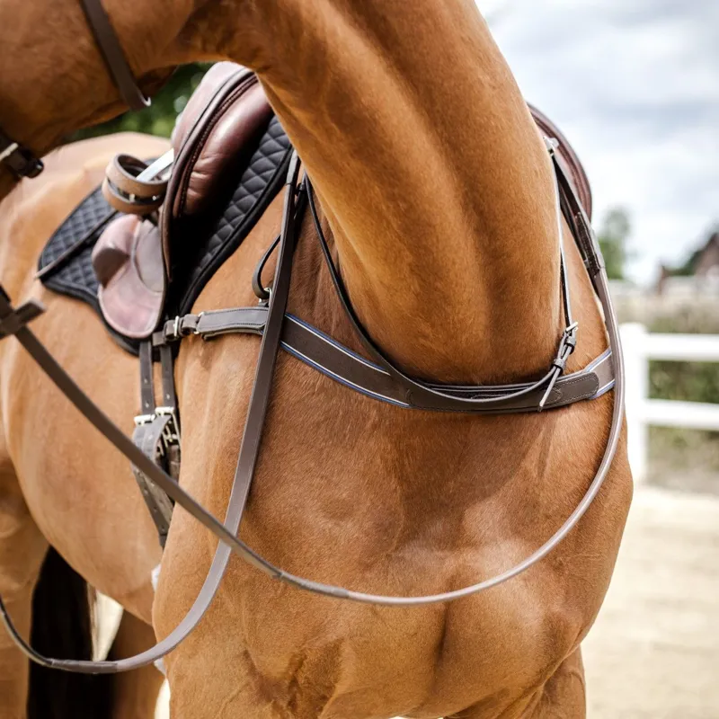 Stubben Padded Leather Breastplate - Ebony