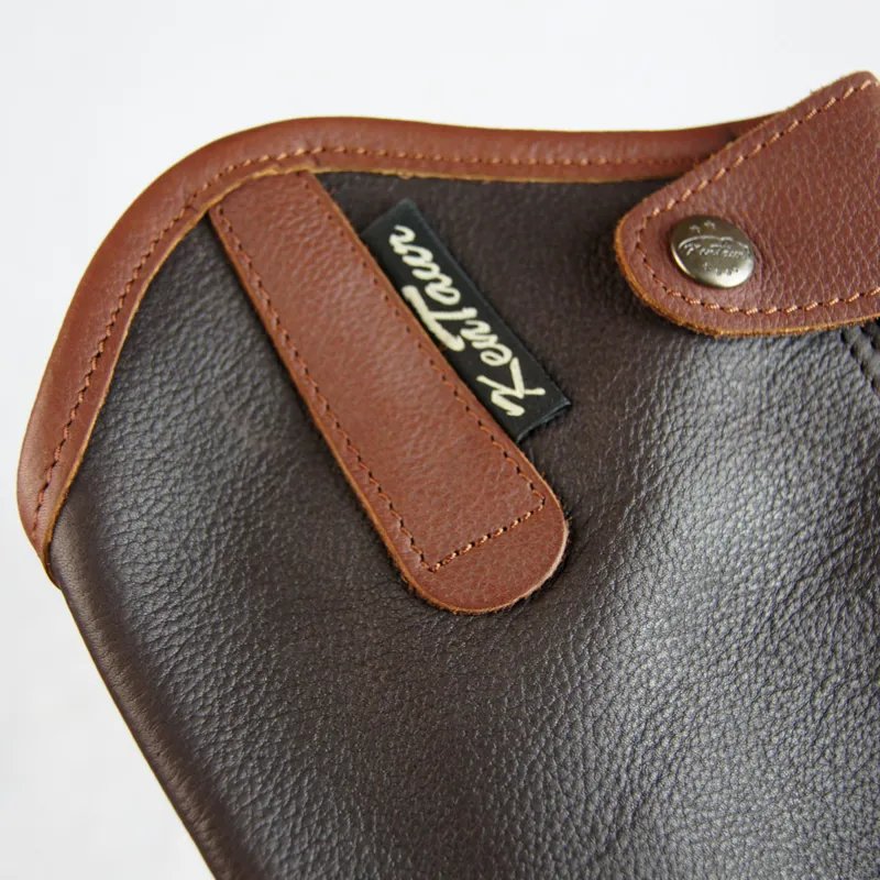 Kentaur Livarno Leather Riding Chaps - Dark Brown/Tobacco-1