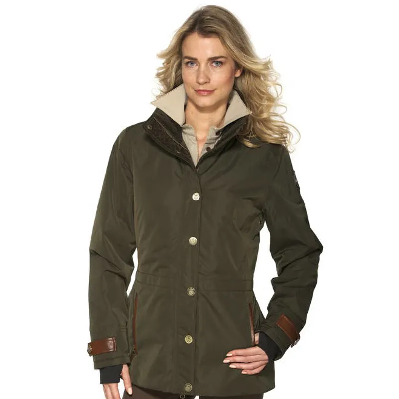 bredde dybde Forfalske Gersemi Simona Ladies Waterproof Jacket - Wood Green