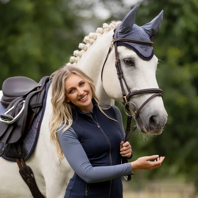 LeMieux Classic Fly Hood - Jay Blue-1