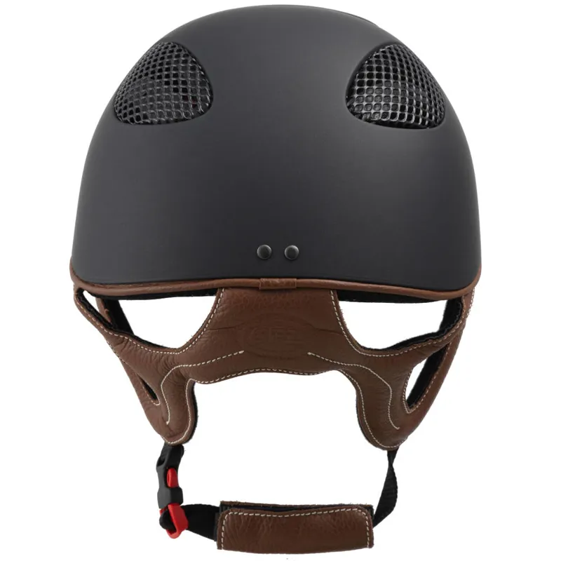 GPA Speed Air 2x Leather Riding Helmet Black/Chesnut