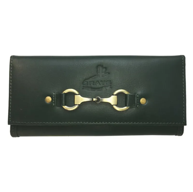 Grays Lily Purse in Leather - Racing Green