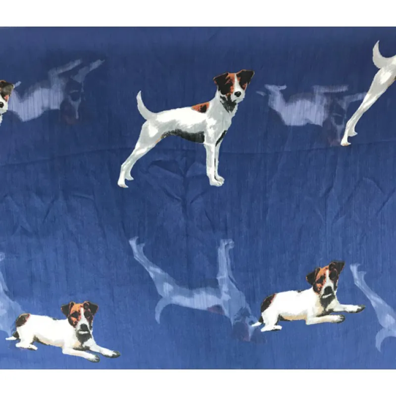 Grays Chiffon Scarf - Navy/Jack Russells-1