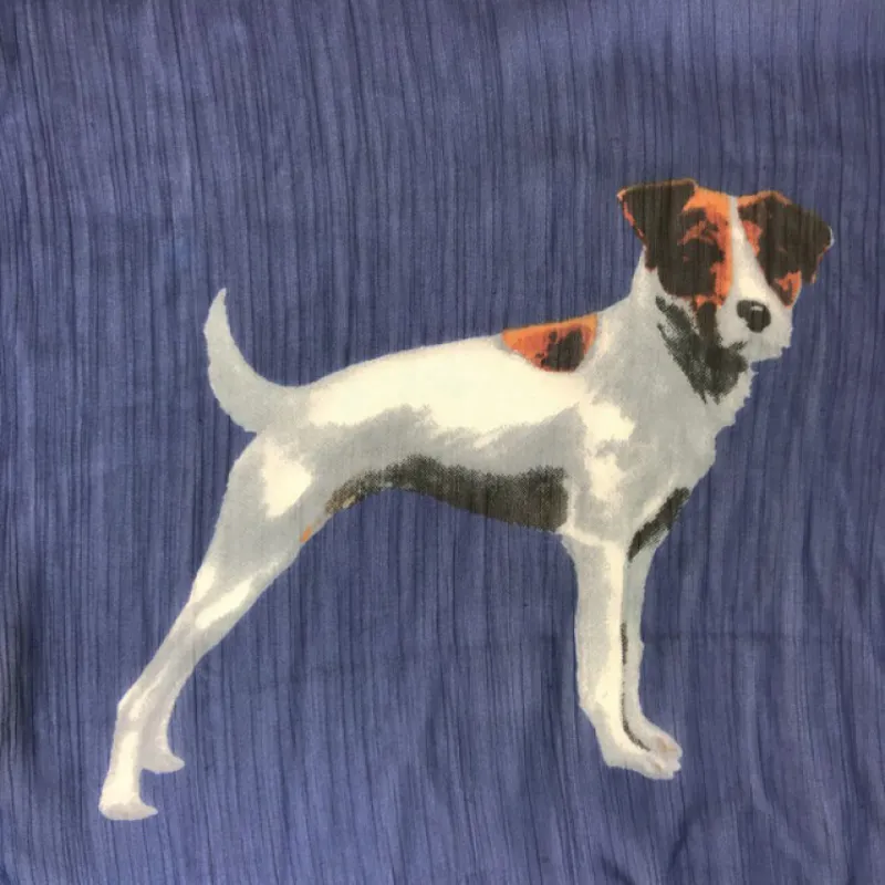 Grays Chiffon Scarf - Navy/Jack Russells-3
