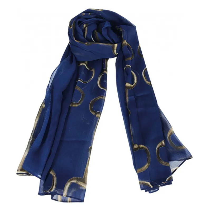 Grays Chiffon Scarf - Navy/Snaffles