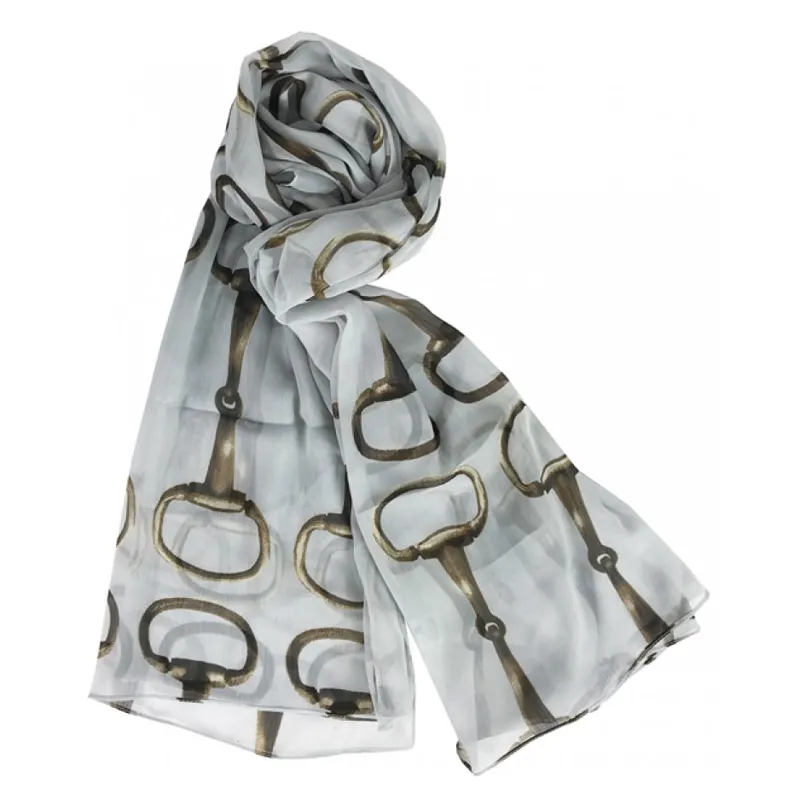 Grays Chiffon Scarf - Light Grey/Snaffles