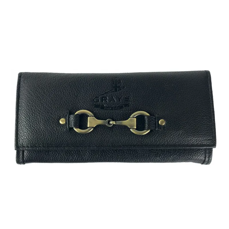 Grays Lily Purse in Leather - Fine Black