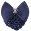 QHP Classy Hair Bow - Navy