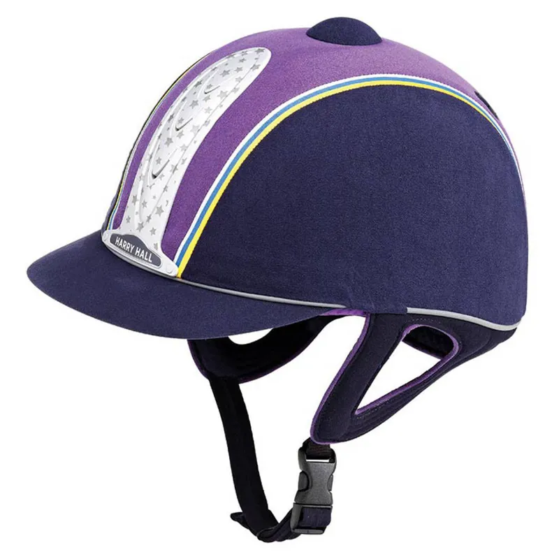 Harry Hall Legend Riding Hat Navy/Purple Redpost Equestrian