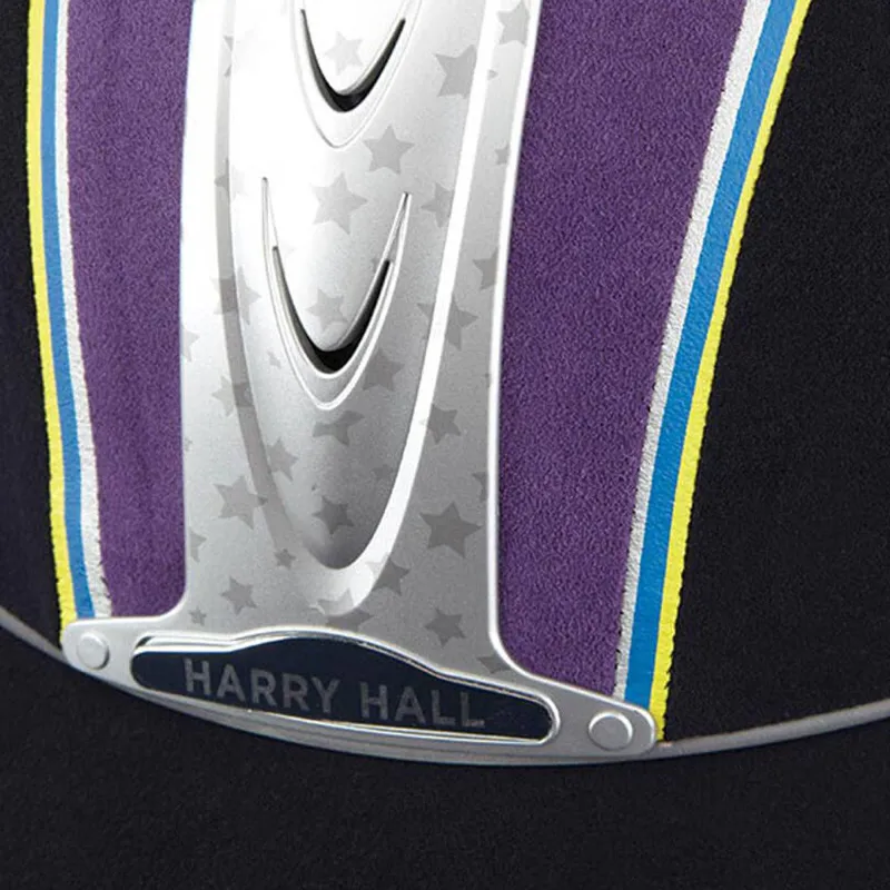 Harry Hall Legend Riding Hat - Navy/Purple-2