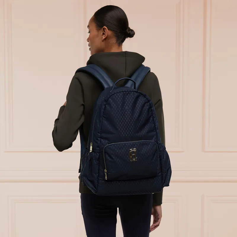 Holland Cooper Burghley Backpack - Ink Navy Monogram-1
