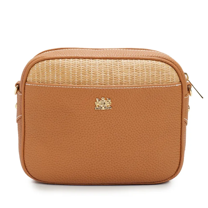 Holland Cooper Soho Camera Bag - Tan Raffia-1