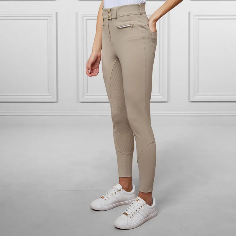 Holland Cooper Windsor Full Grip Ladies Breeches - Stone-2