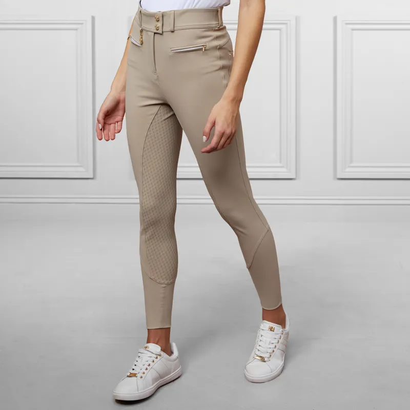 Holland Cooper Windsor Full Grip Ladies Breeches - Stone-1