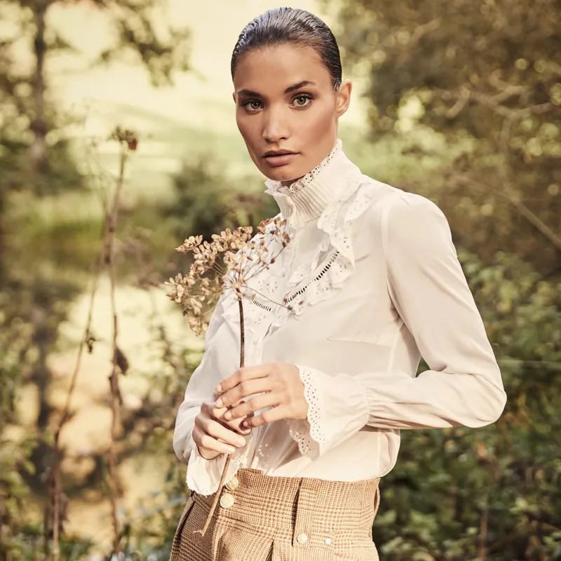 Holland Cooper Audley Lace Ladies Blouse - White-4