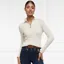 Holland Cooper Ava Half Zip Cable Knit Ladies Jumper - Almond