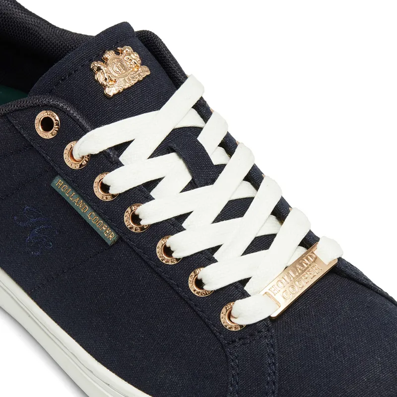 Holland Cooper Chelsea Ladies Court Trainers - Ink Navy-2