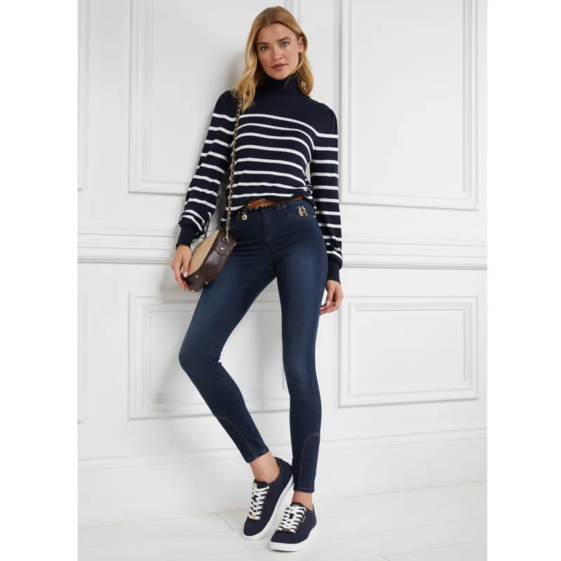 Holland Cooper Chelsea Ladies Court Trainers - Ink Navy-6