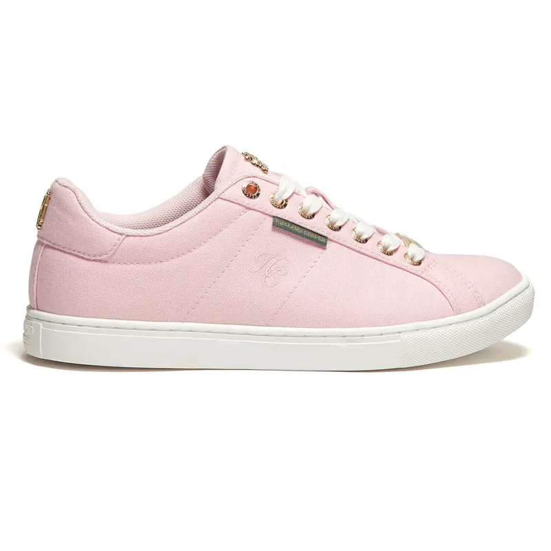 Holland Cooper Chelsea Ladies Court Trainers - Soft Pink-1