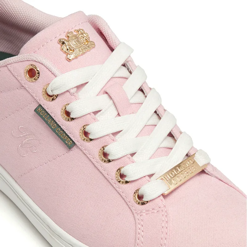 Holland Cooper Chelsea Ladies Court Trainers - Soft Pink-2