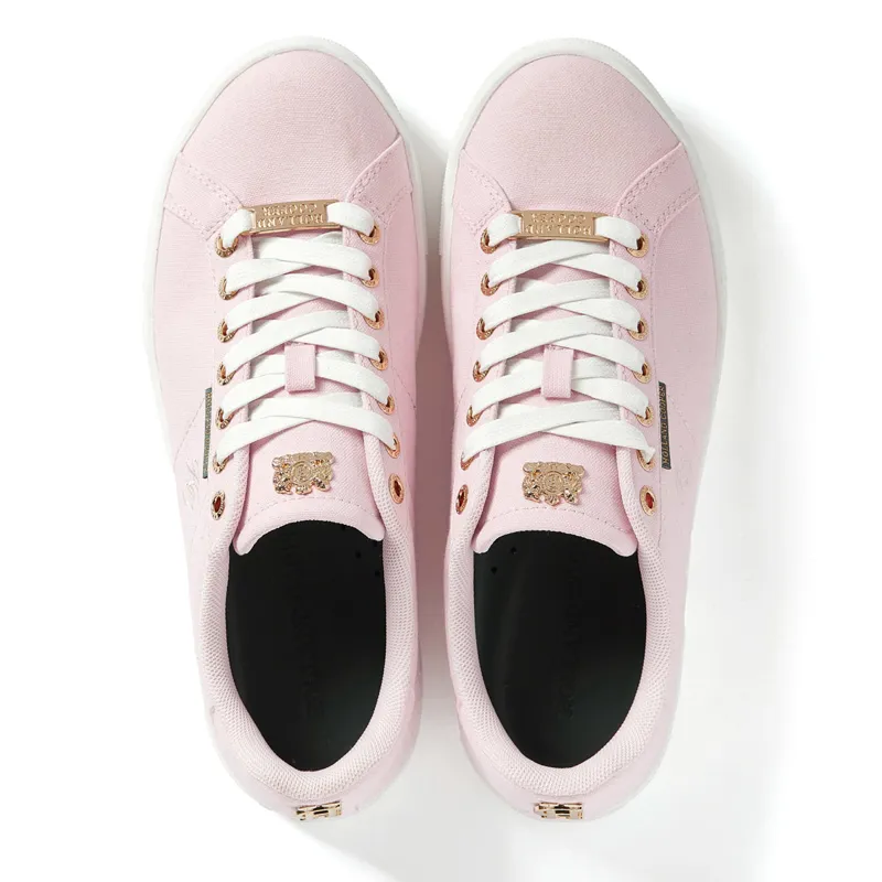 Holland Cooper Chelsea Ladies Court Trainers - Soft Pink-3